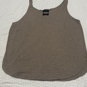 Harley-Davidson Women's Taupe Brown Scoop Neck Tank